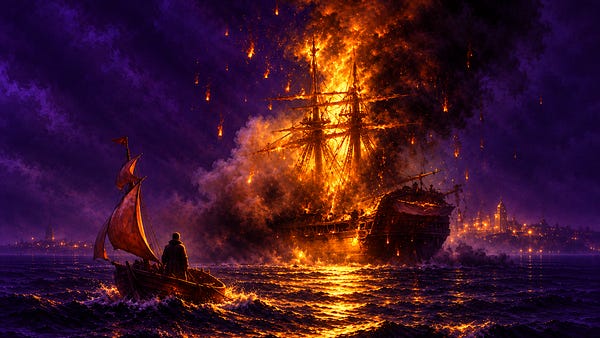 Cover image for the Almost Something blog post: Burn the Ships