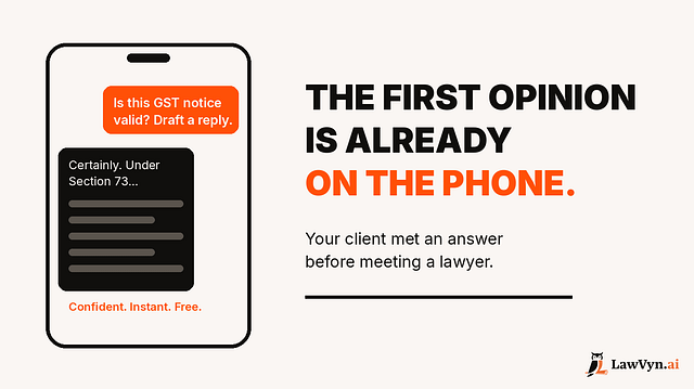 Cover image for "Your Client Asked ChatGPT First. The Lawyer Is the Second Opinion." by Ravi Daparthi