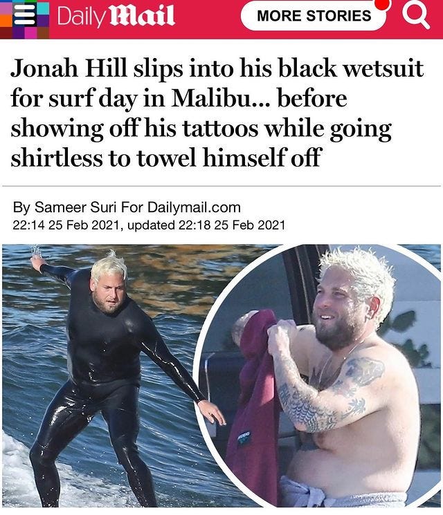 Jonah Hill's new tattoo celebrates body positivity