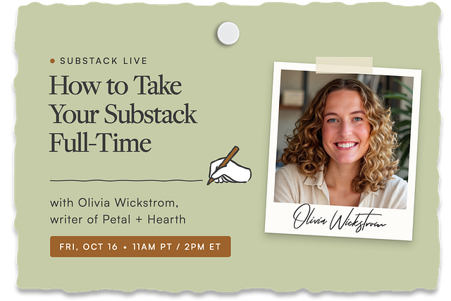 ✍️ Live Friday: How to take your Substack full-time