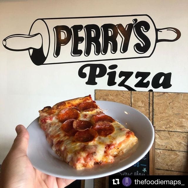 Perry's outlet pizza menu