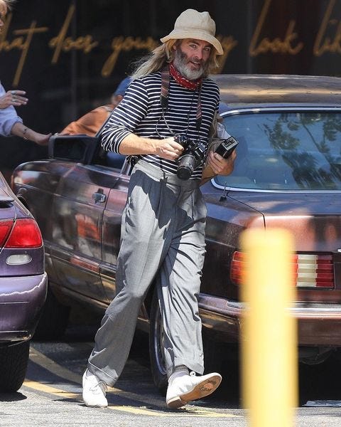 Chris Pine Wearing His Silly Little Shoes