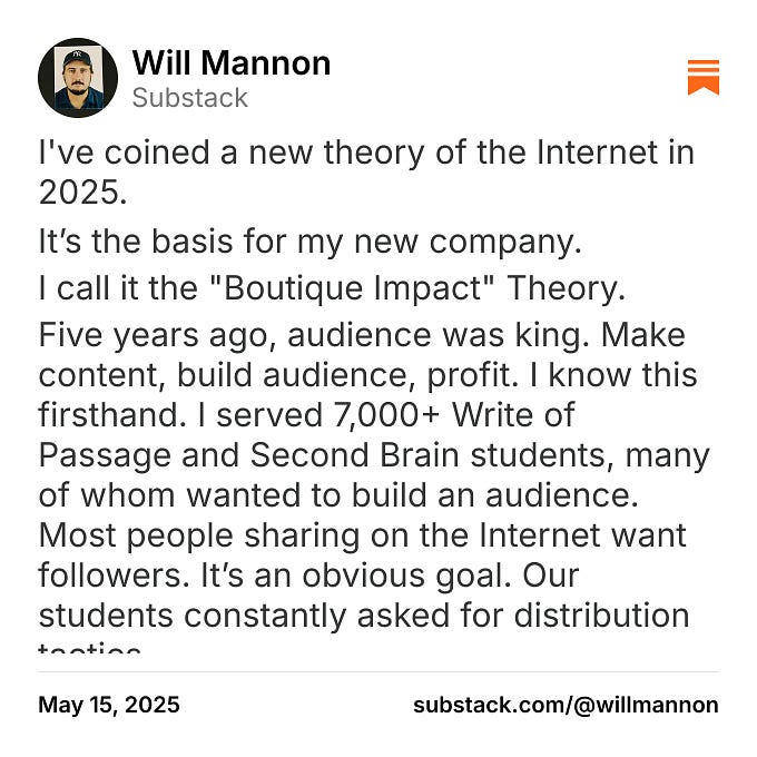 Thumbnail of Will Mannon on Substack