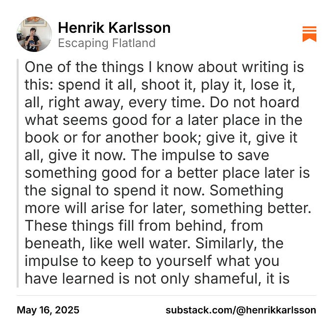 Thumbnail of Henrik Karlsson on Substack