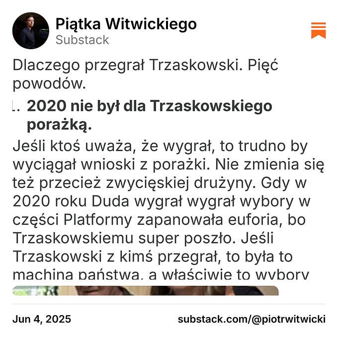 Piątka Witwickiego on Substack