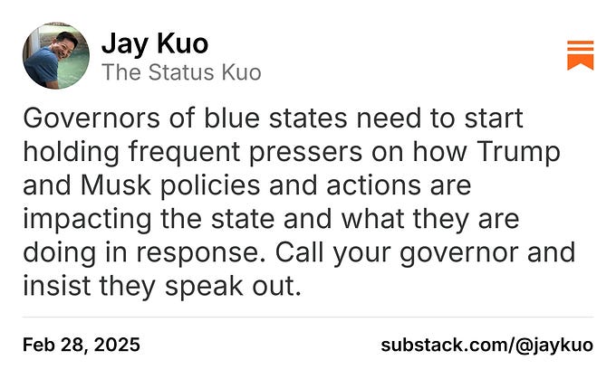 Tuesday, March 4, 2025. Annette’s Roundup for Democracy.