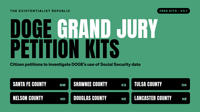 New DOGE Grand Jury Petition Kit Just Dropped.