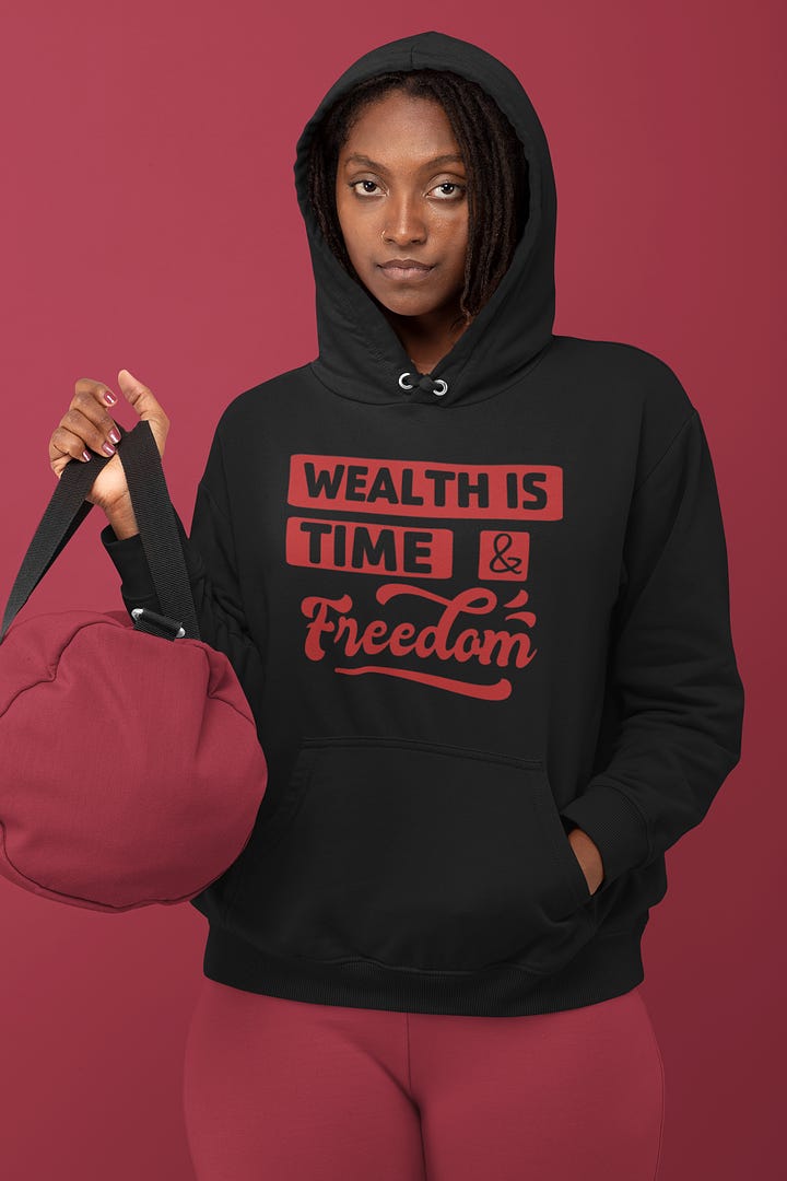 Wealth is your time and Freedom (money is not wealth)