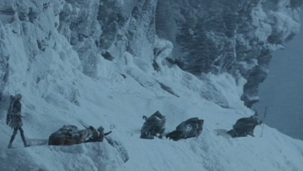 various shots from the lord of the rings with snow