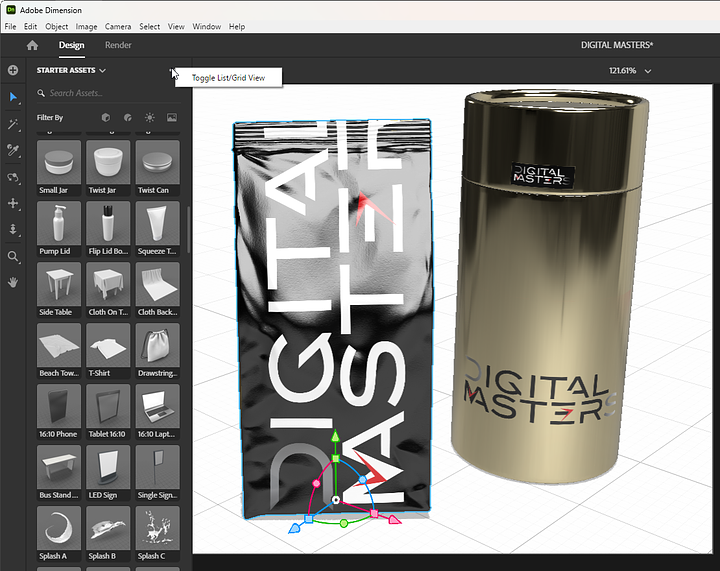 3D-Modelle und Materialien in Adobe Dimension CC