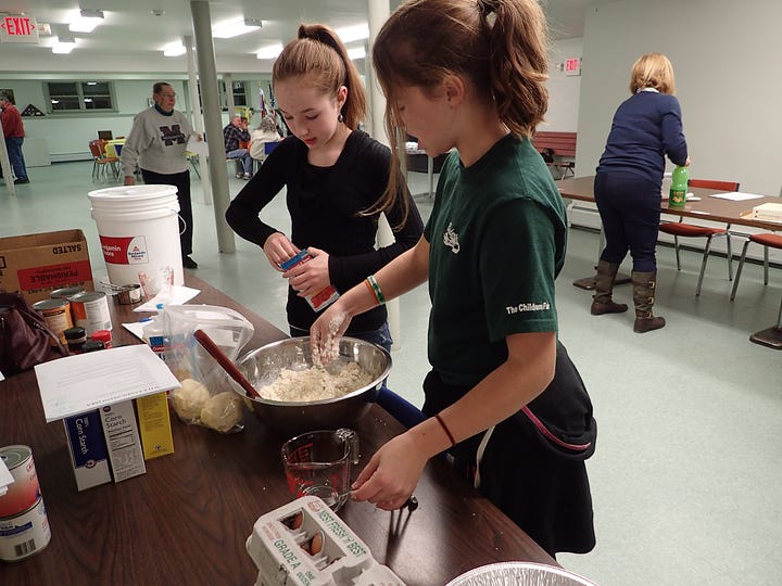 Preparing apples pies