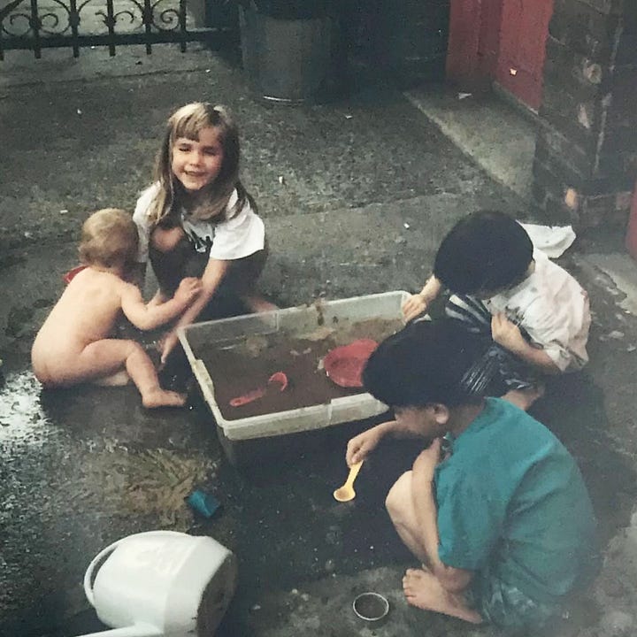 Kids playing outside in New York City