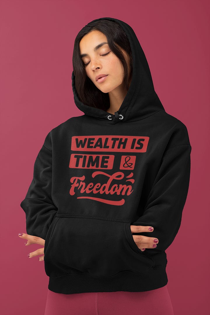 Wealth is your time and Freedom (money is not wealth)