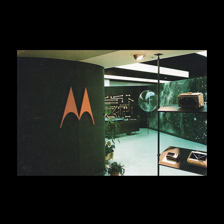 Motorola logo, formal design sheet, Thomas Miller, Morton Goldsholl, Design History