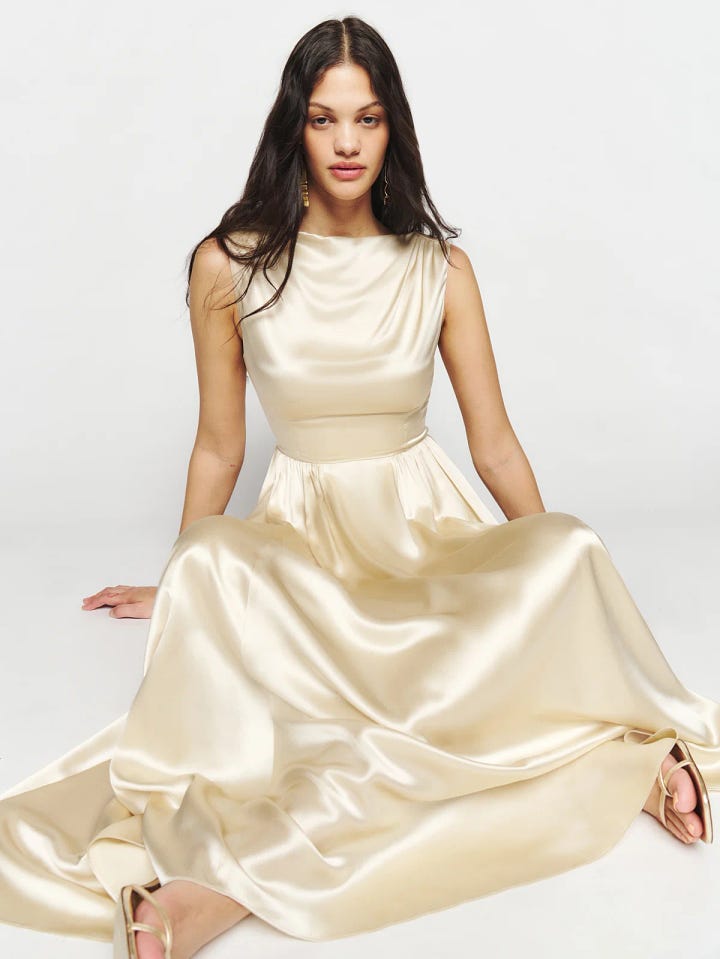 White wedding dress options from Reformation