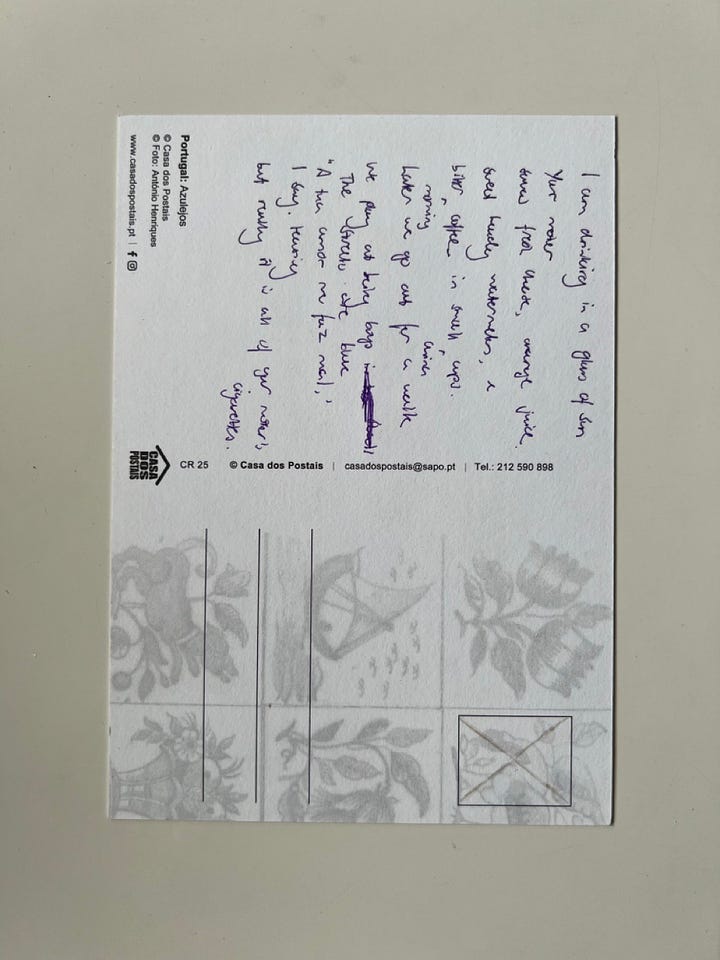 Postcard with poem on the back