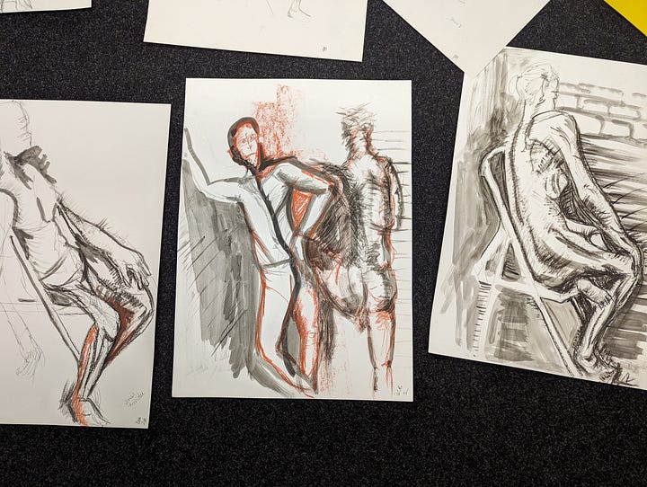 life drawings from aberdare cardiff life models