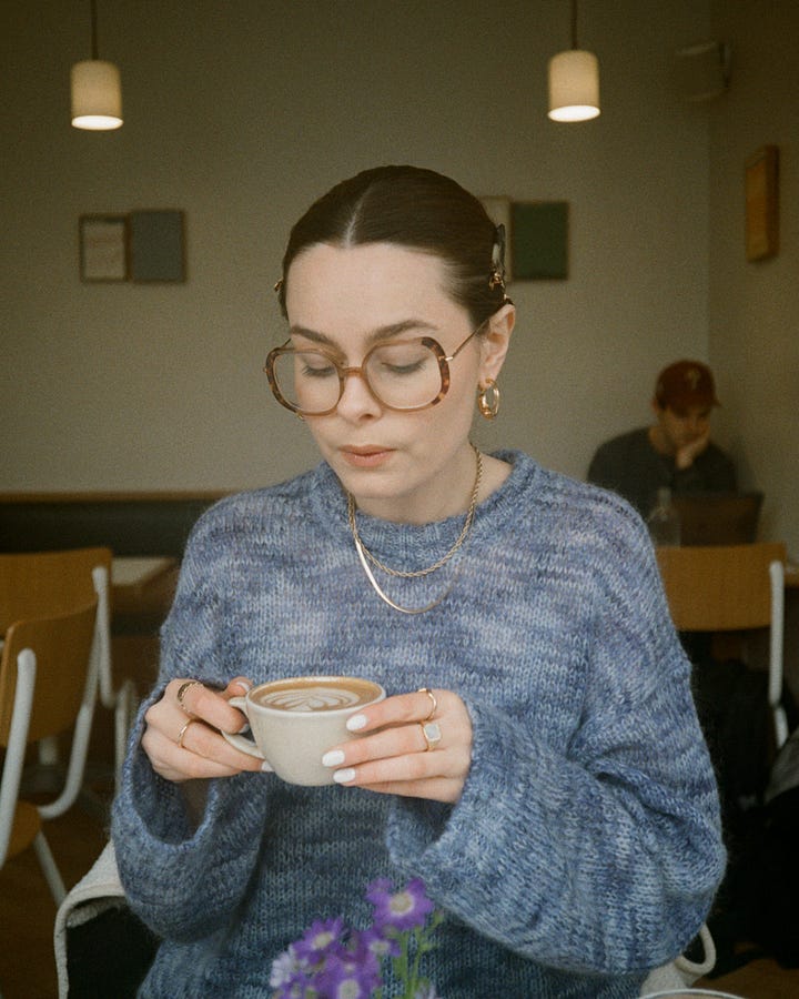My Polene hoop earrings and large gold suns from Sezane.