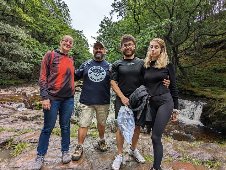 guided walk at the waterfalls of the brecon beacons