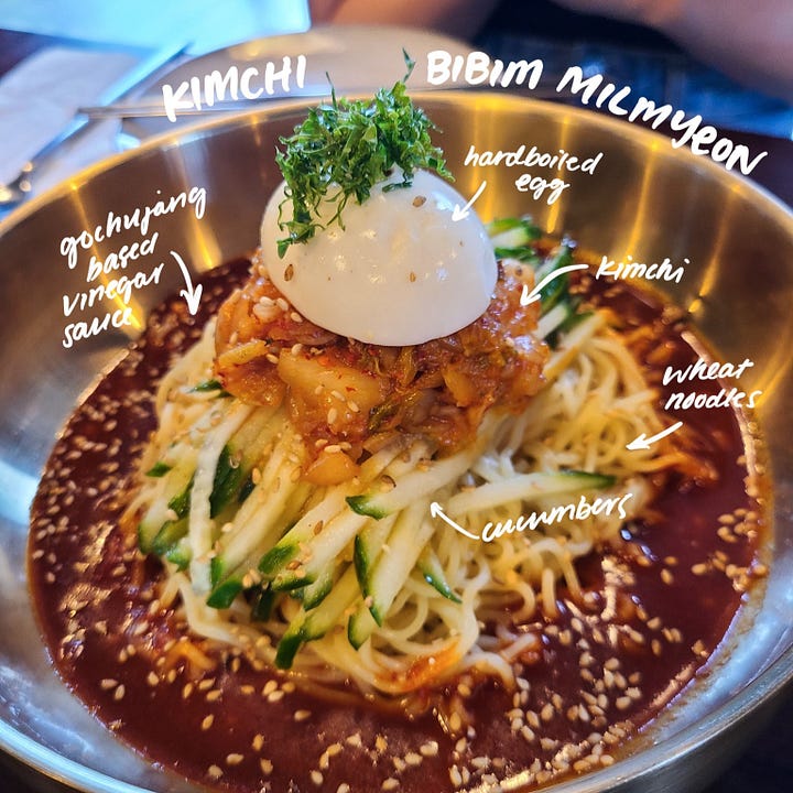 BiBim Kimchi Mul Milmyeon and Kimchi Bibim Milmyeon