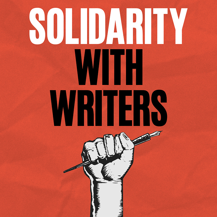 Strike graphics from the Writers Guild of America