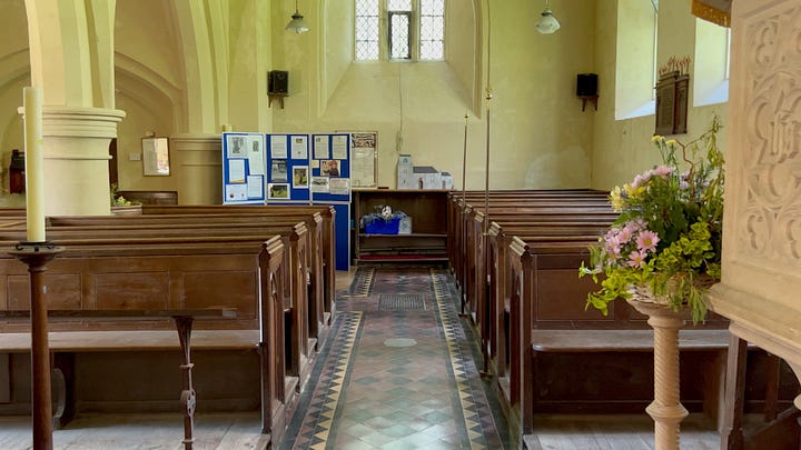 Interior photos of St Mary's Church Orcheston. Images: Roland MIllward