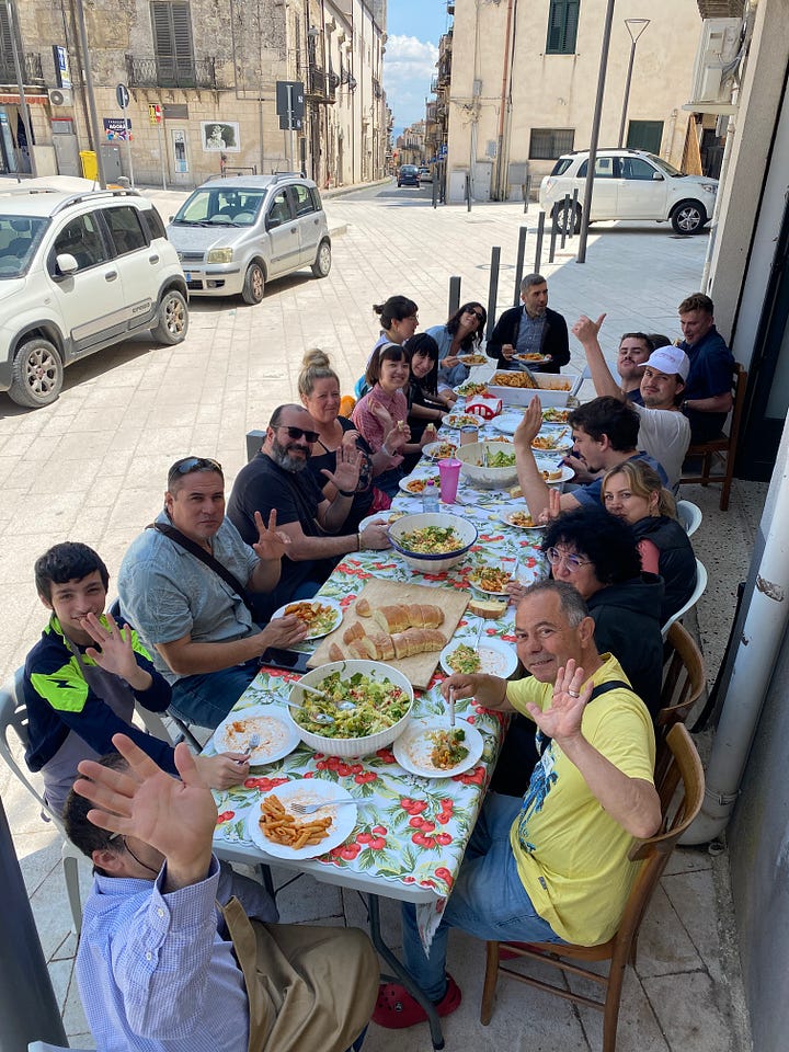 Sunday lunch at The Good Kitchen, Sicily.
