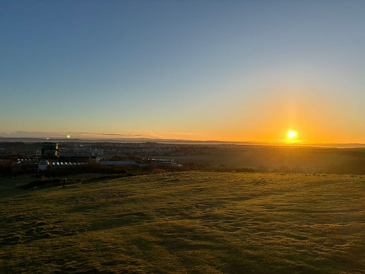 View from Blackford hill to Edinburgh