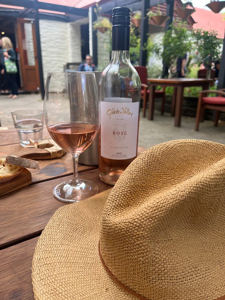 Gibbston-valley-winery-cheeseboard-rose wine-summer 