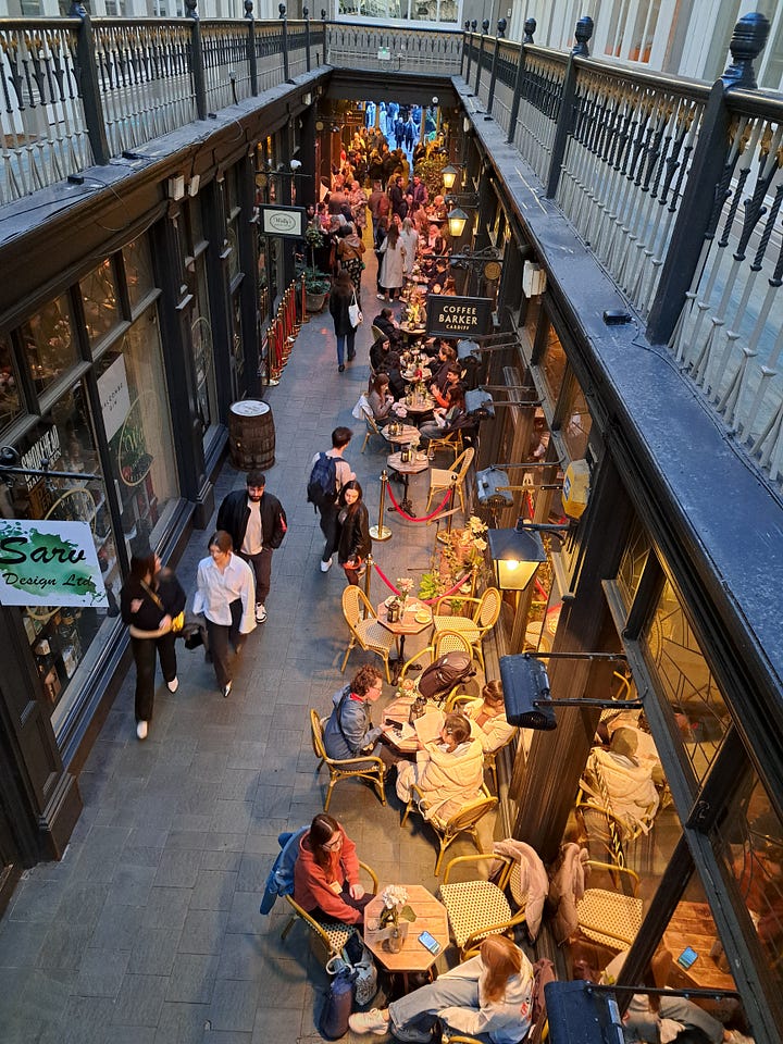 Cardiff Arcades, including cheese shop Ty Caws