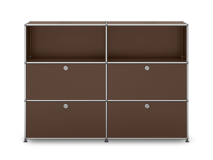 USM Haller storage in beige and brown