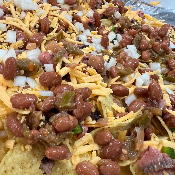 beef and bean sheet pan nachos for easy dinner ideas