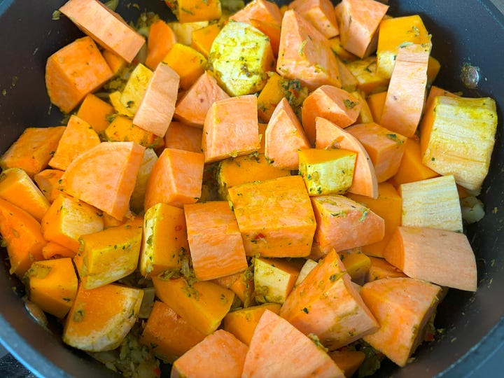 Veggie Curry Steps