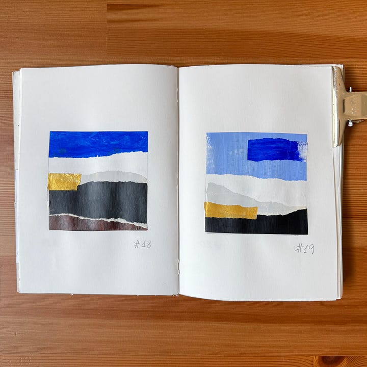 Collage art, mixed media art, sketchbooks