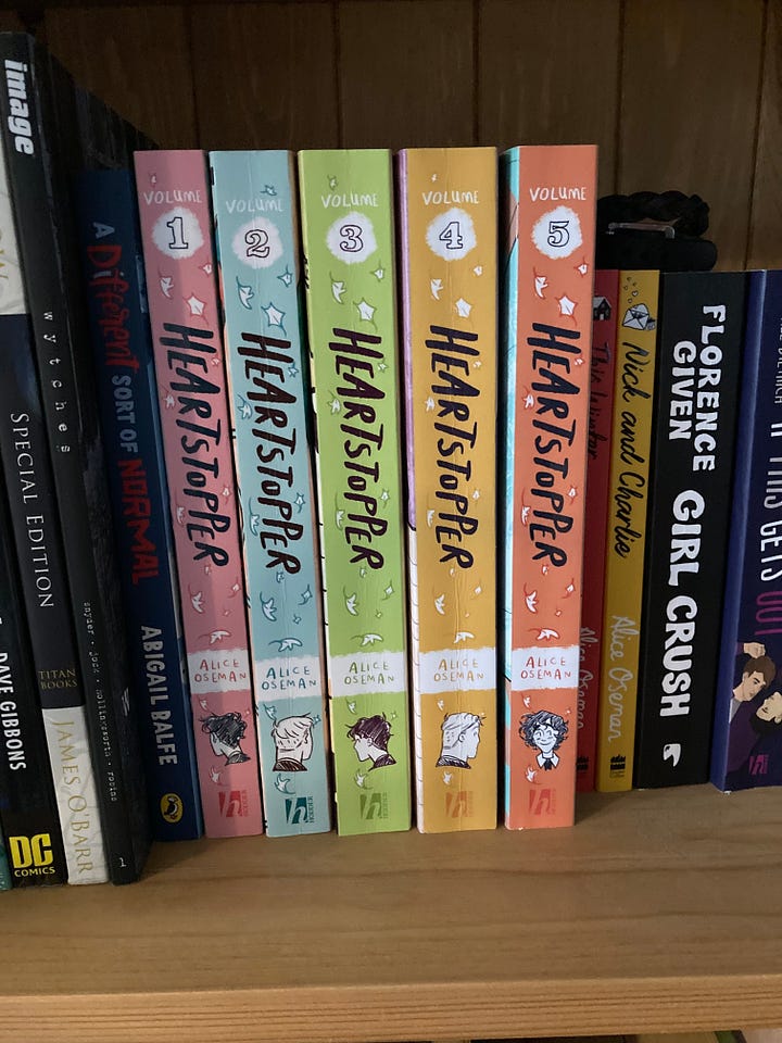 The Heartstopper Series and Nick and Charlie novella by Alice Oseman 