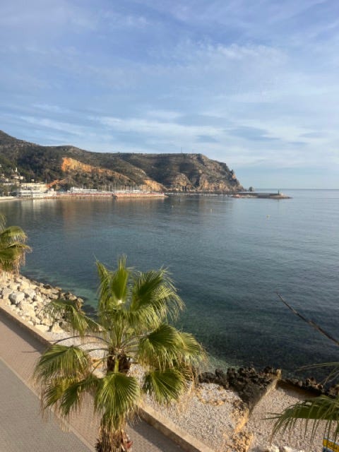 The view in Javea, and my hand-drawn version