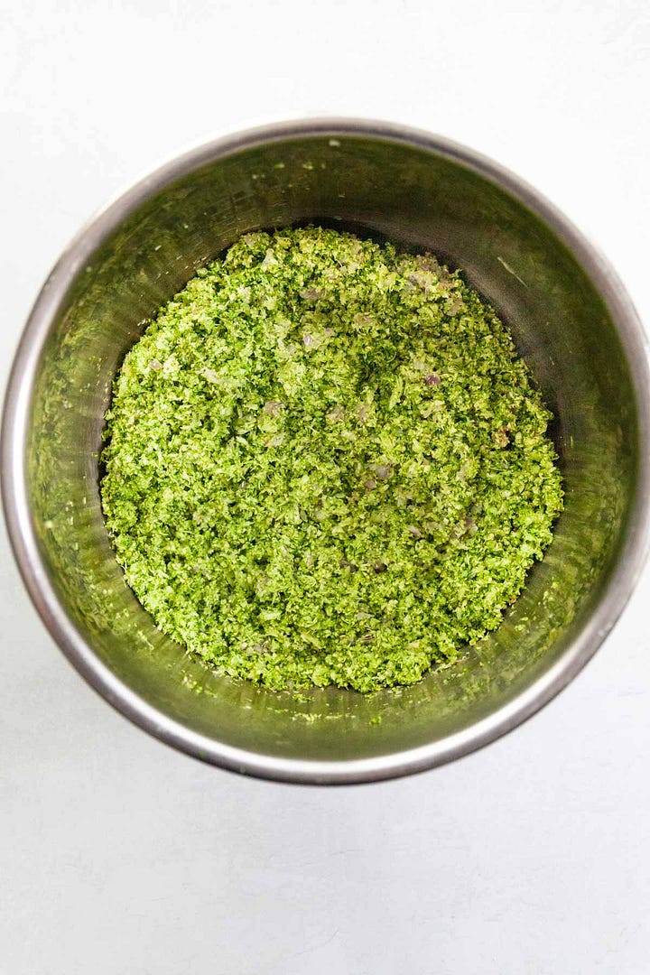steps for making an Instant Pot broccoli risotto recipe