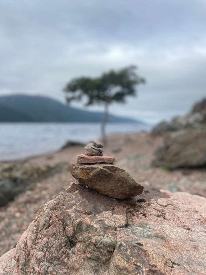 The Joshua Tree. One of the only places you can camp (or stop) on the southern end of Loch Ness