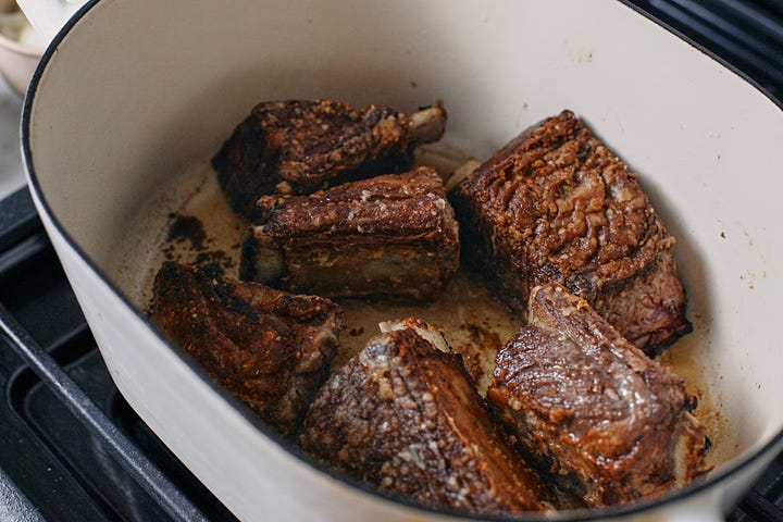 browned short ribs