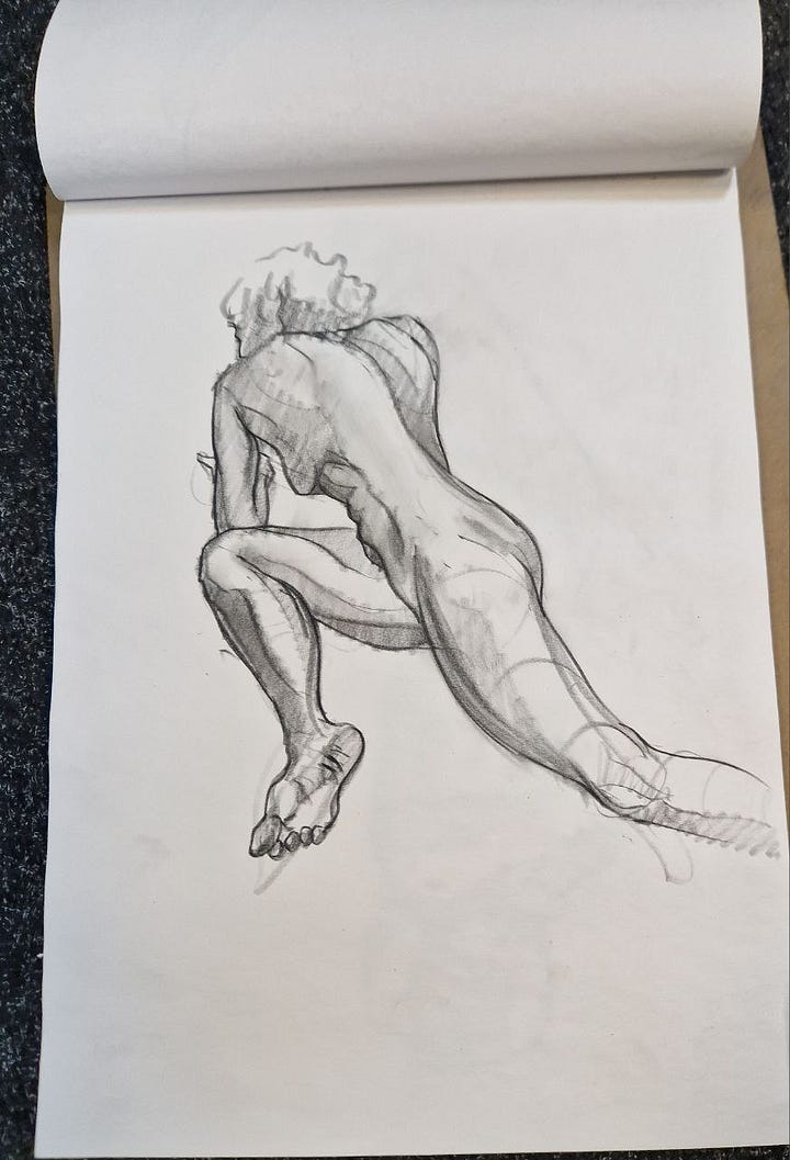 life model in cardiff life art drawing