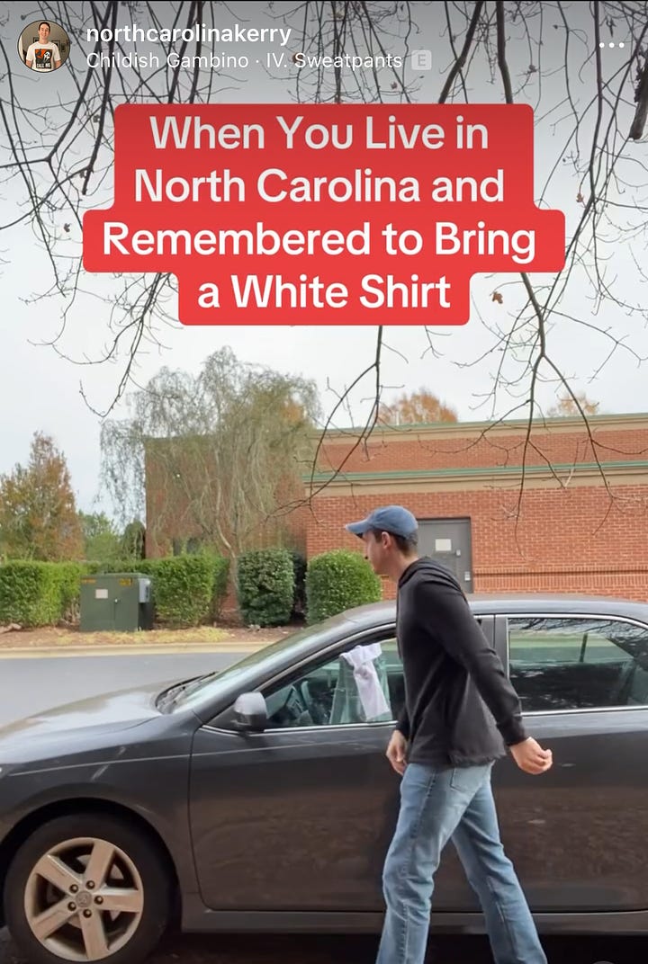 instagram reels about white cloth in door of car