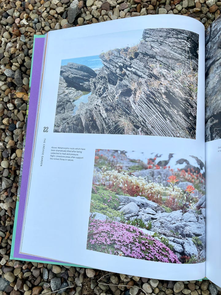 Natural inspiration for crevice gardens and the plants that grow in them in Paul's book, The Crevice Garden. 