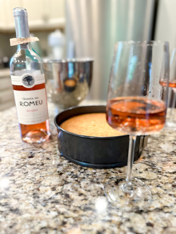 Lemon olive oil cake and a Portuguese Rosé from Douro Valley