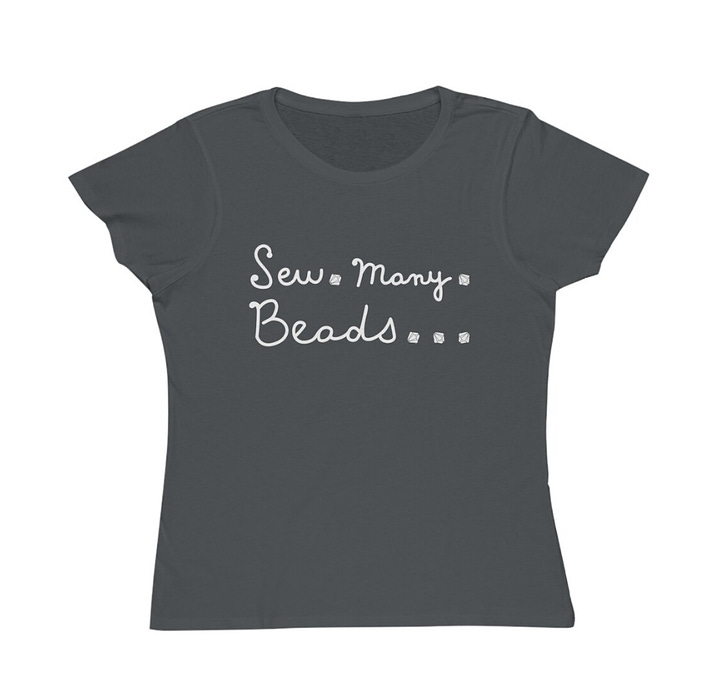 Beading Mind & Soul Sew Many Beads Felt Sew Bead Repeat Bead Embroidery Tees Tshirts Organic Cotton by The Lone Beader on Etsy 
