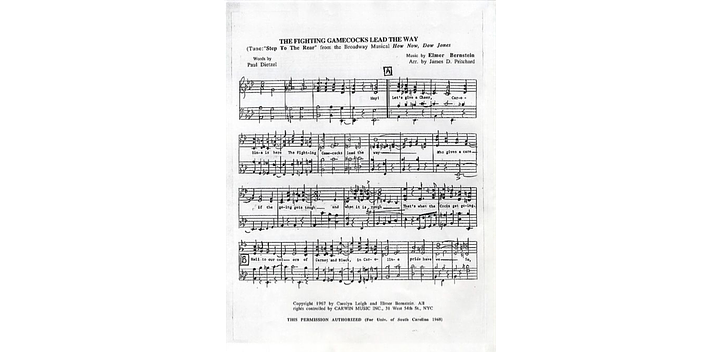 Sheet music for The Fighting Gamecocks Lead the Way