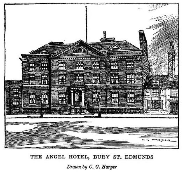 The Angel Hotel (the sketch is from 1921)