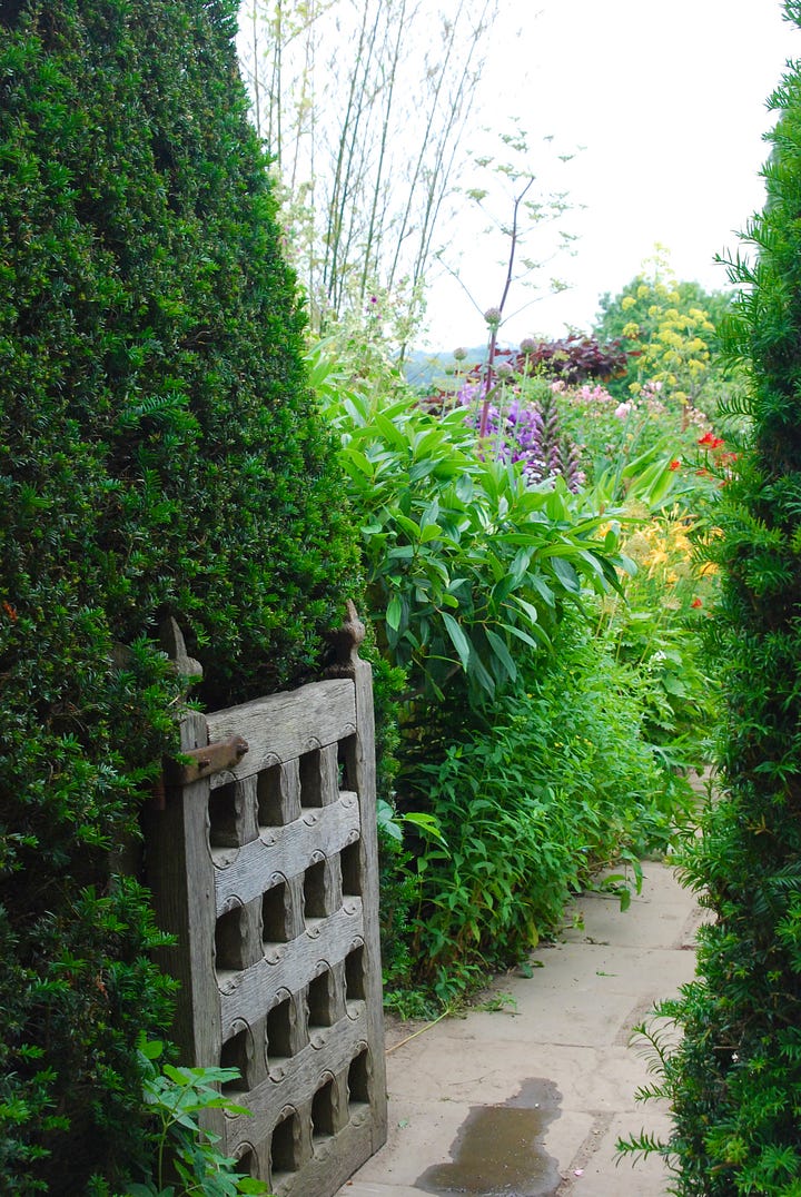 Entering the gate into Great Dixter