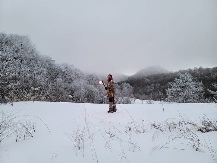 Matt Ketchum in hunting for akiya with a torch in rural Nagano