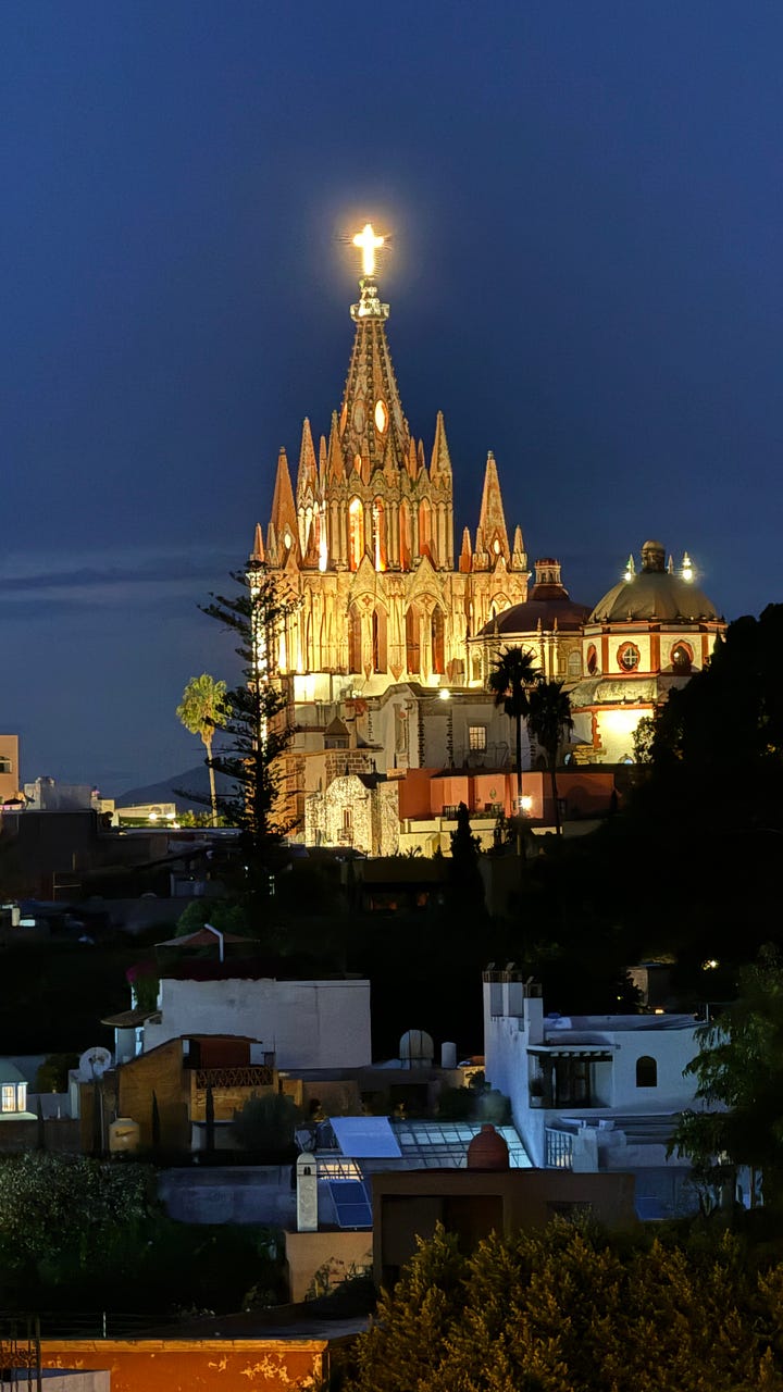 San Miguel de Allende view from Luna Bar 