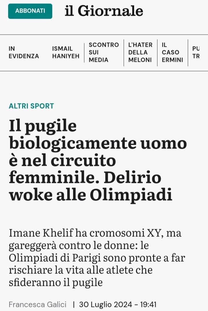 Angela Carini contro Imene Khelif